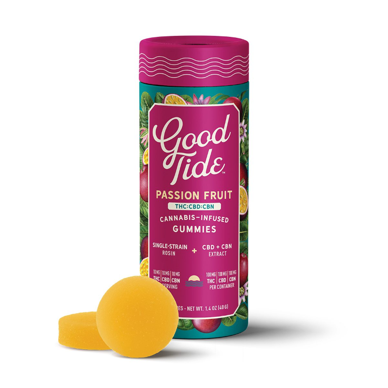 Good Tide Passion Fruit (I) 1:1:1 CBD:THC:CBN Gummies 100mg