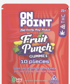 On Point | Fruit Punch Gummies | 5mg THC 25mg CBD