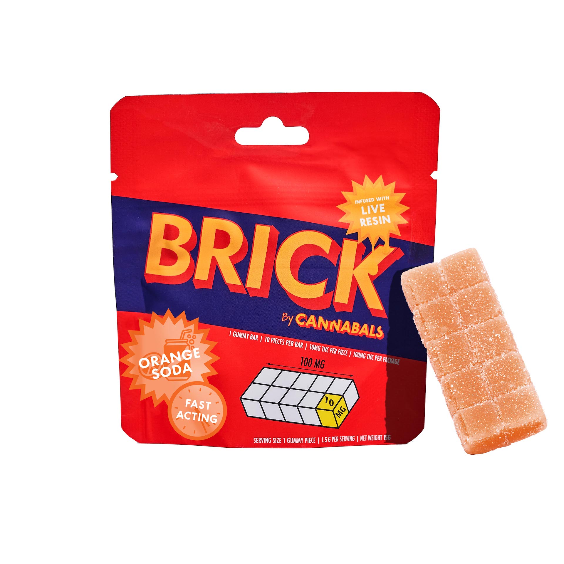 CANNABALS | Brick Orange Soda | 100mg