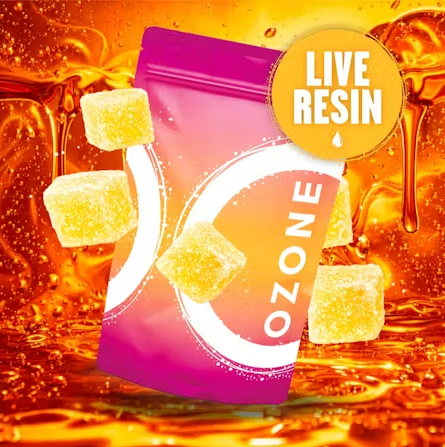 Ozone Peach Passionfruit 100mg 20pk Live Resin Gummies