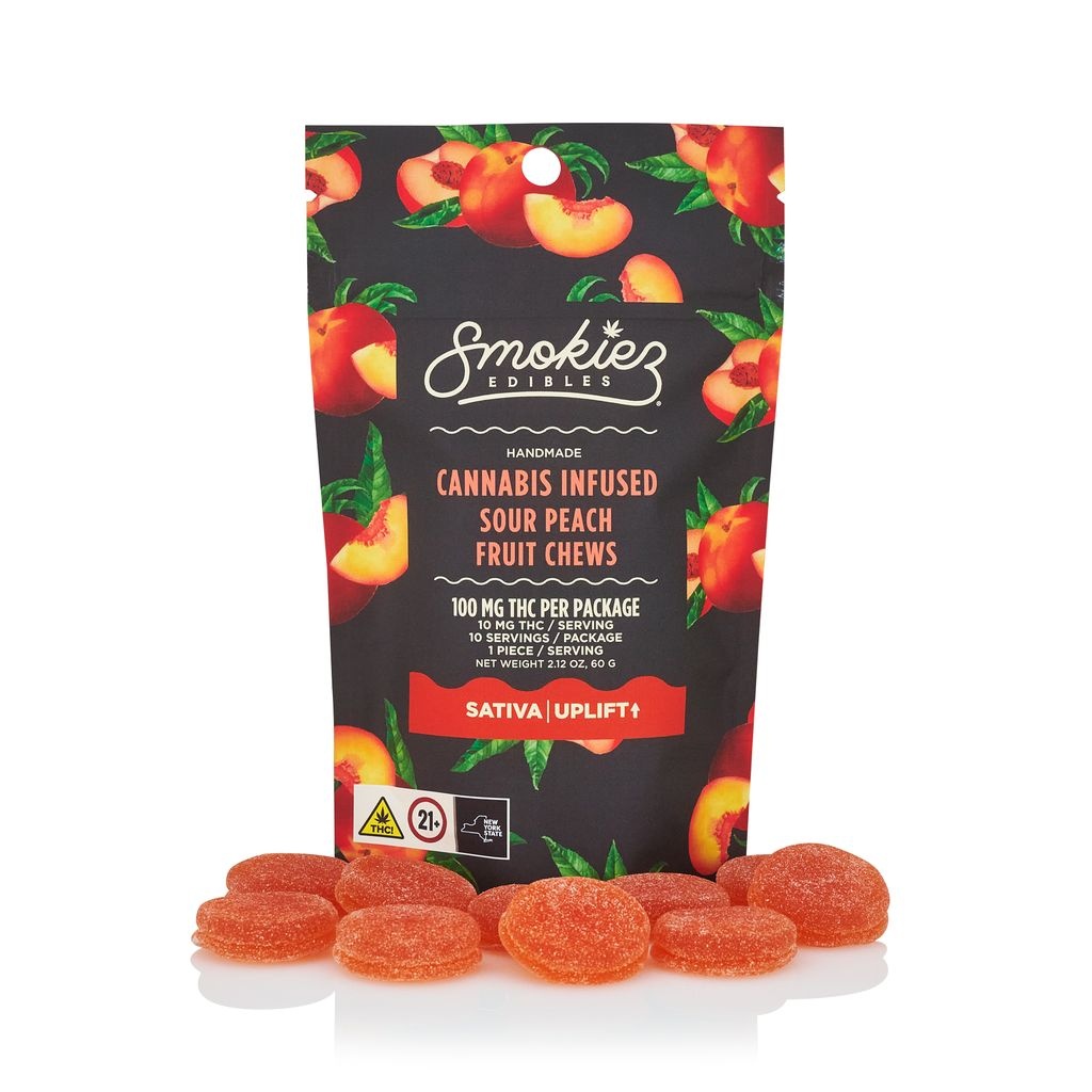 Smokiez | SOUR Peach Fruit Chews | 100MG