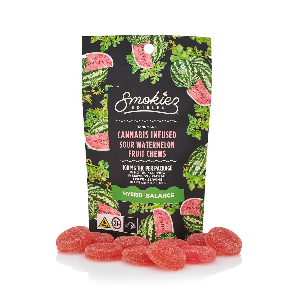 Smokiez | SOUR Watermelon Fruit Chews | 100MG