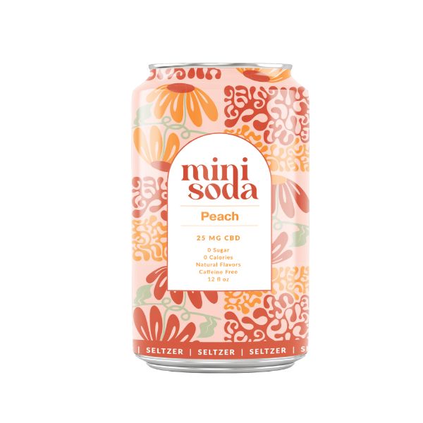 Mini Soda- Peach CBD Drink (25mg)