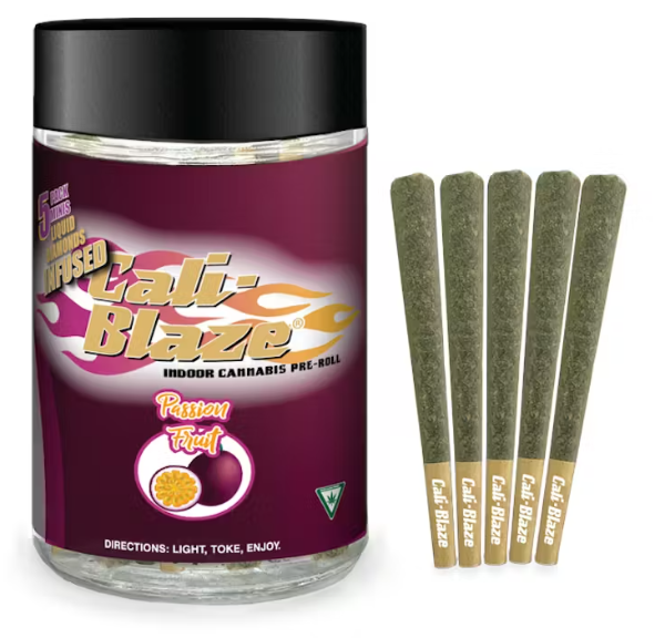Cali Blaze Passion Fruit 0.7g 5pk Liquid Diamond Prerolls