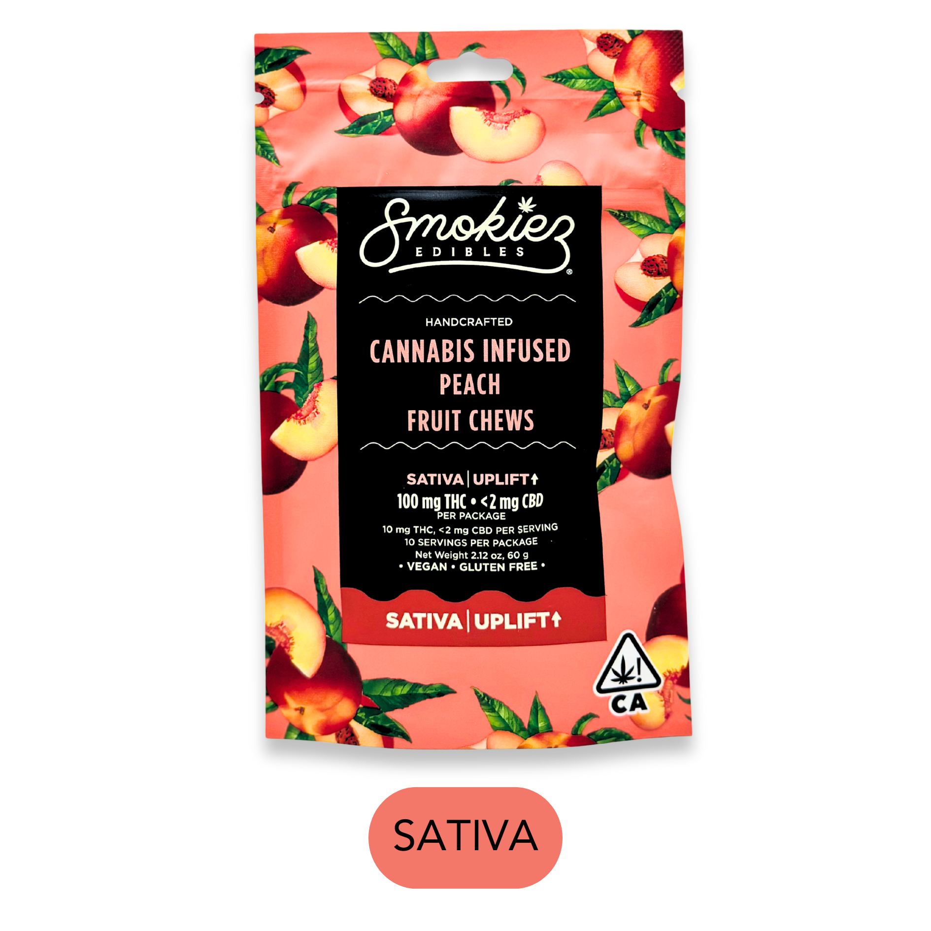 Smokiez - Uplift Sweet - Peach - Gummies - 10pc - 100mg