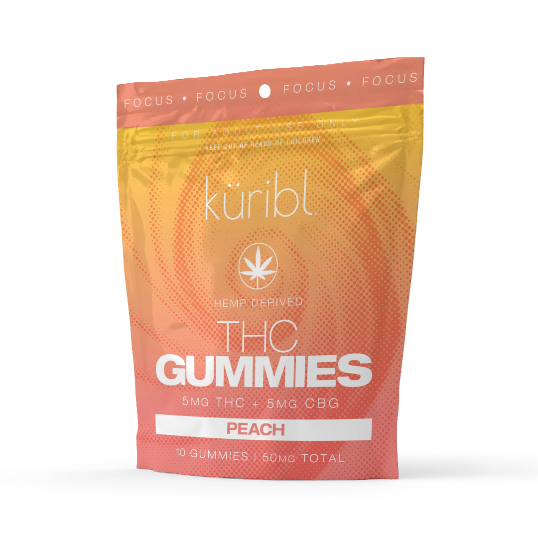 küribl | Focus THC Gummies | Peach