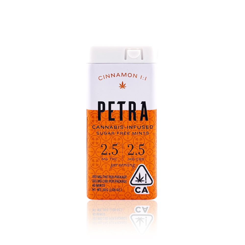 PETRA - Edible - Cinnamon - 1:1 - Sugar Free Mints - 100MG