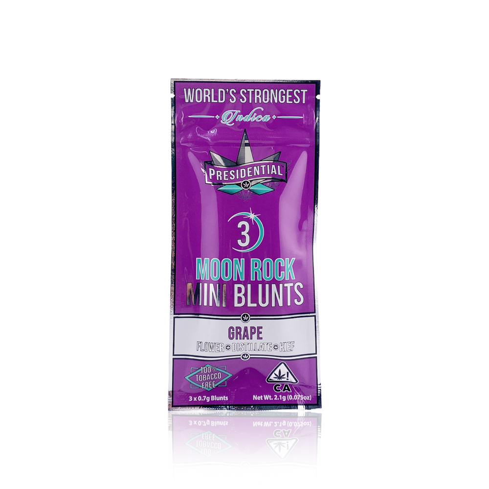 PRESIDENTIAL - Infused Preroll - Grape - Mini Moon Rock Blunts - 3-Pack - 2.1G