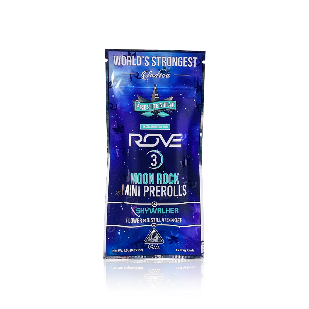 PRESIDENTIAL X ROVE - Infused Preroll - Skywalker - Mini Moon Rock Joints - 3-Pack - 1.5G