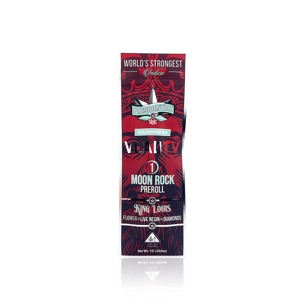 PRESIDENTIAL - Infused Preroll - King Louis - Moon Rock Joint - 1G