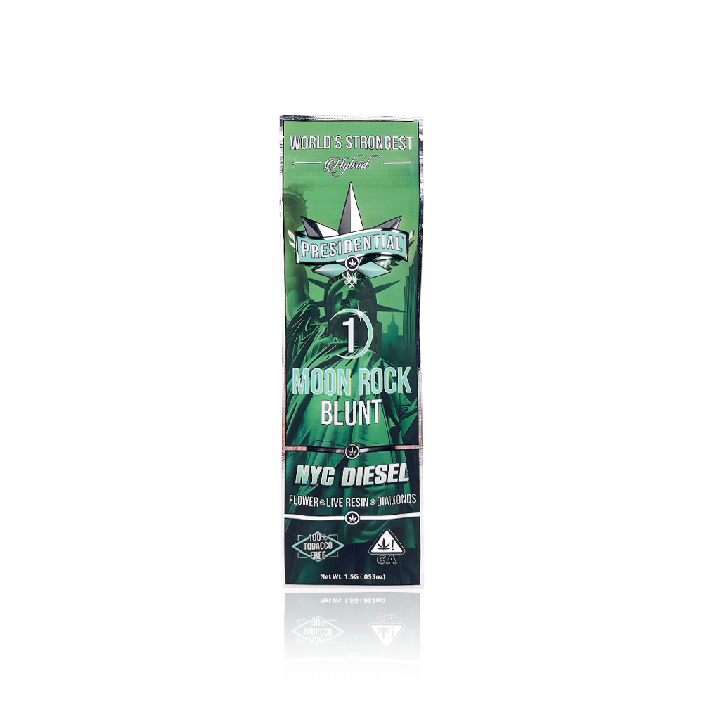 PRESIDENTIAL - Infused Preroll - NYC Diesel - Moon Rock blunt - 1.5G