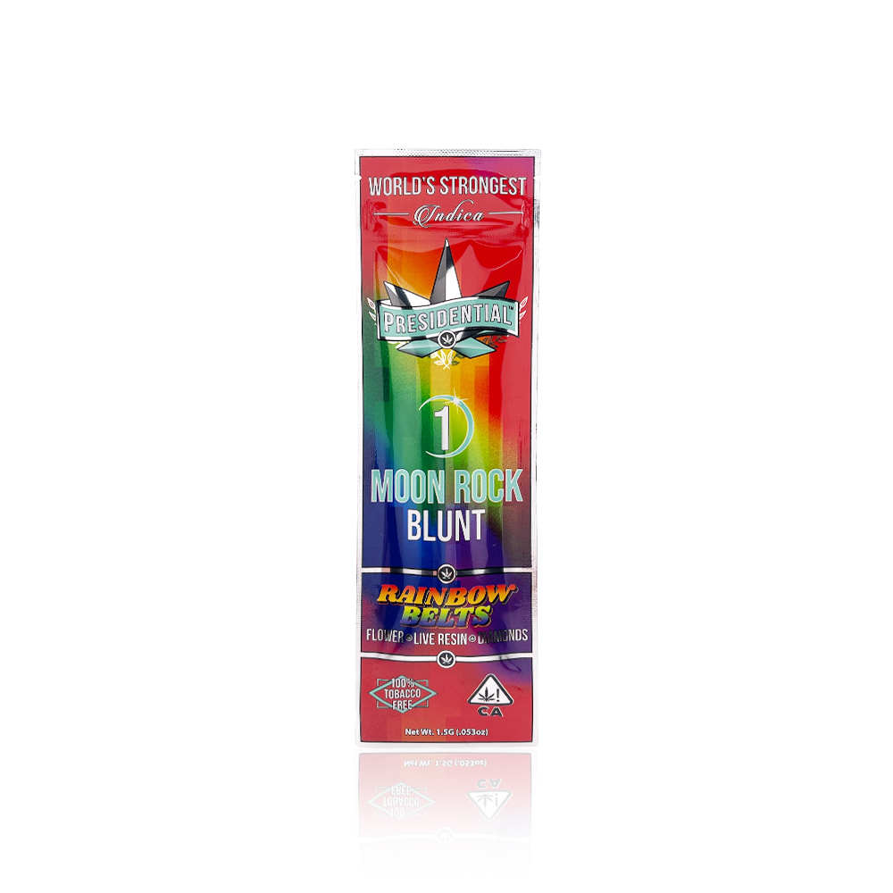 PRESIDENTIAL - Infused Preroll - Rainbow Belts - Moon Rock Blunt - 1.5G
