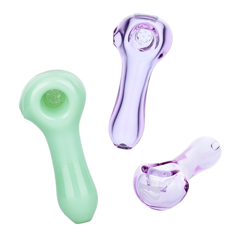 Pulsar | 4" Spoon Pipe | Pastel Honeycomb