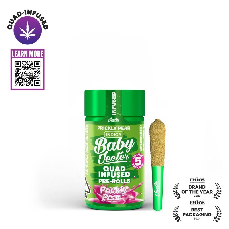 Baby Jeeter Prickly Pear (I) Rosin Infused Preroll 5pk 2.5g