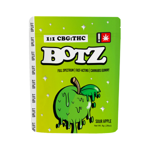 Botz 1:1 THC:CBG Sour Apple Single Gummy 100mg