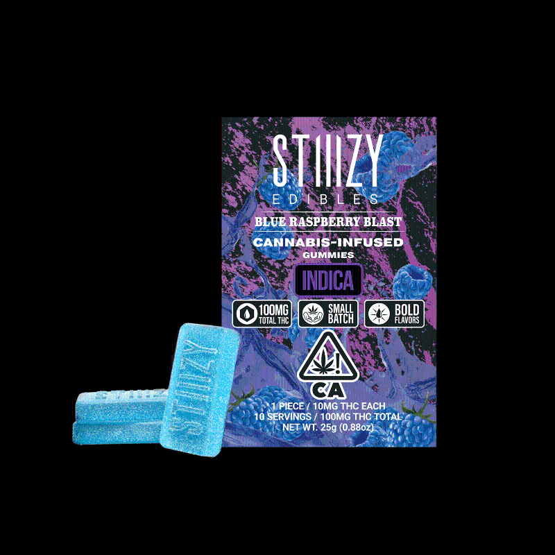 Stiiizy Blue Raspberry Blast (I) Gummies 100mg