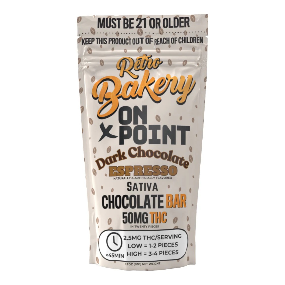 Retro Bakery | Espresso Dark Chocolate Bar 50mg | Sativa