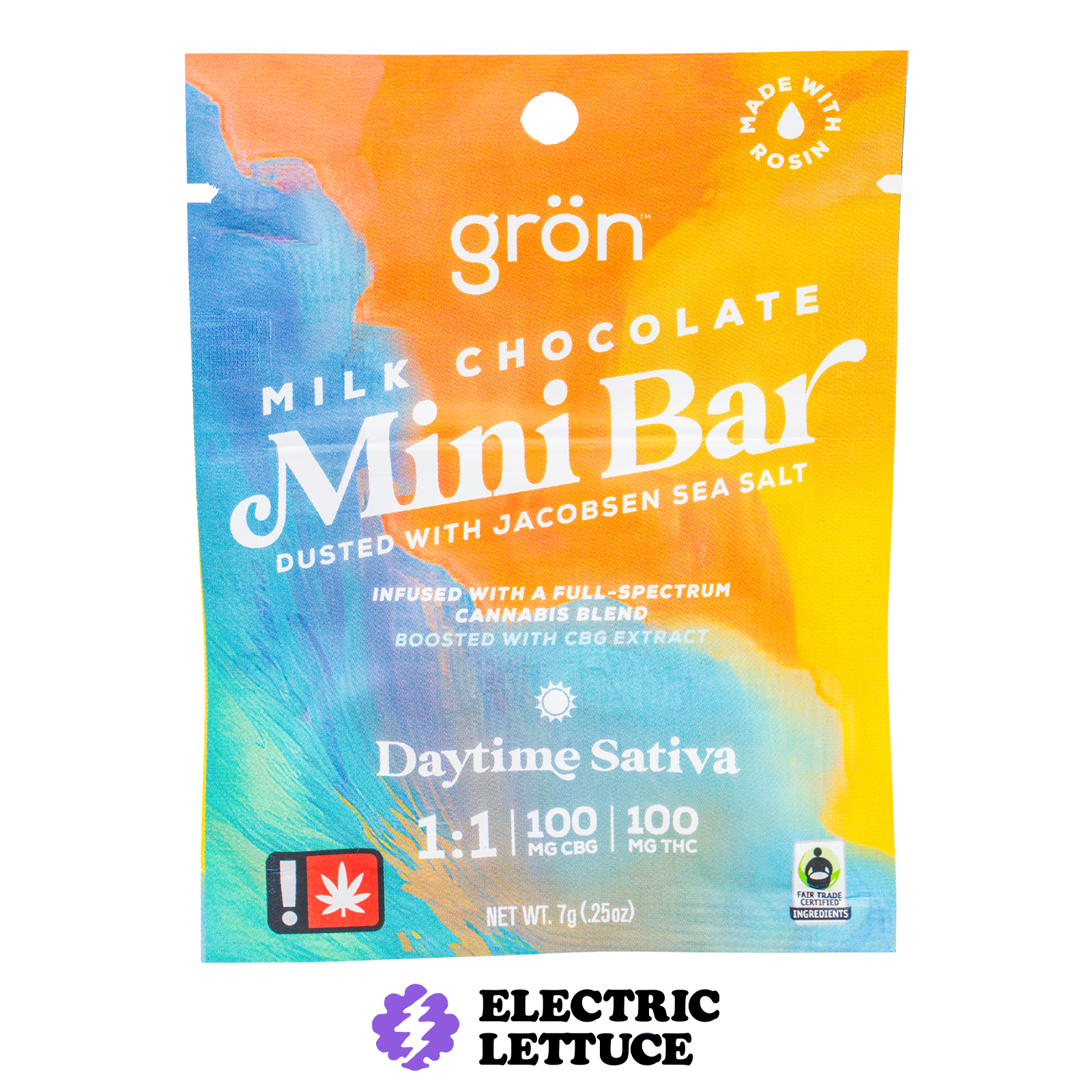 Gron 1:1 CBG Milk Chocolate Mini Bar 100mg