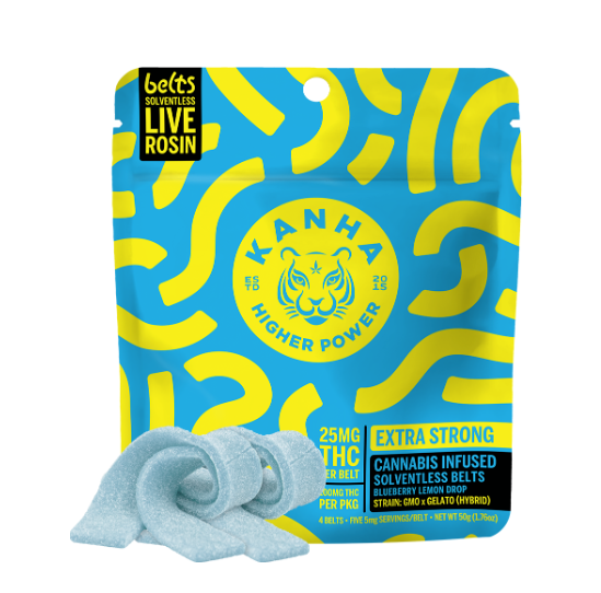 Blueberry Lemon Drop Solventless Live Rosin Belts 4-pack