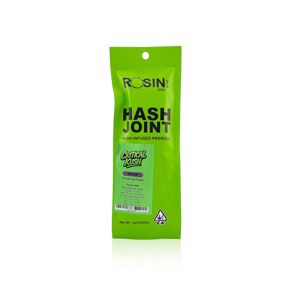 ROSINTECH - Infused Preroll - Critical Kush - Hash Joint - 1G