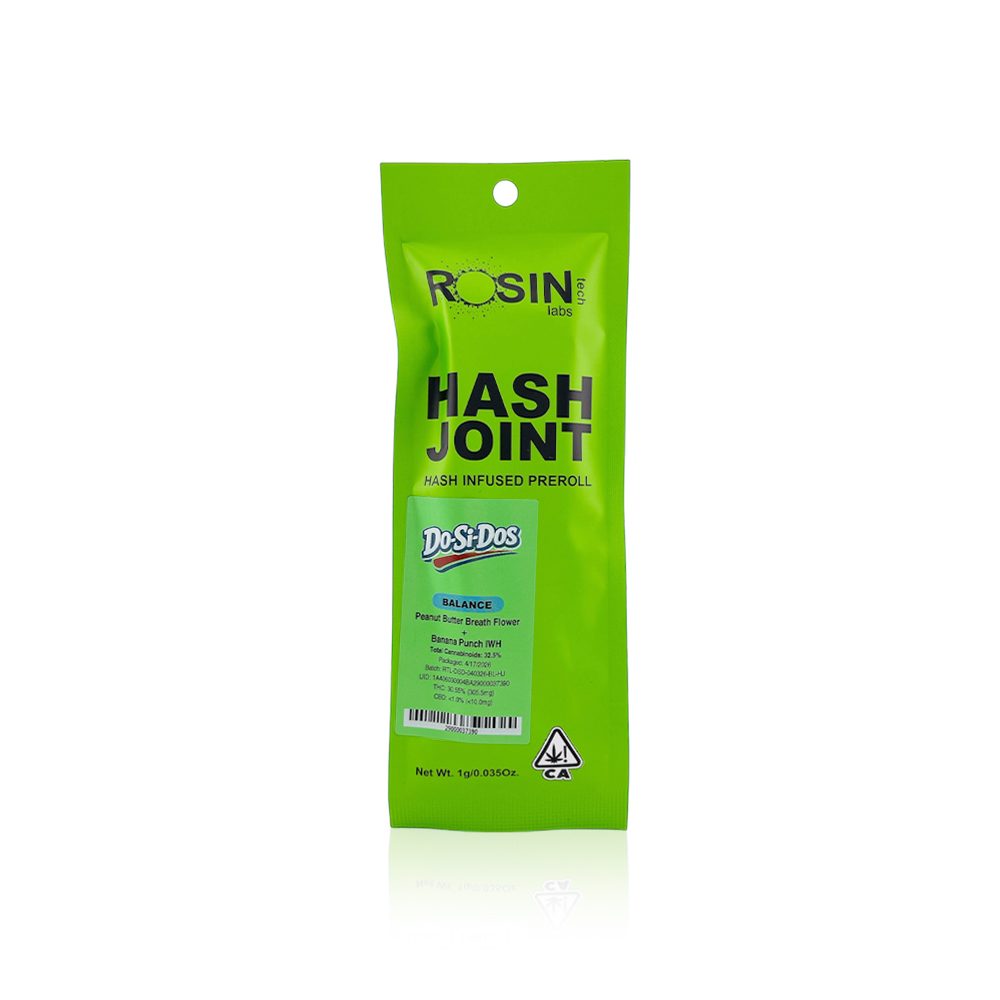 ROSIN TECH - Infused Preroll - Do-si-dos - Hash Joint - Balance - 1G