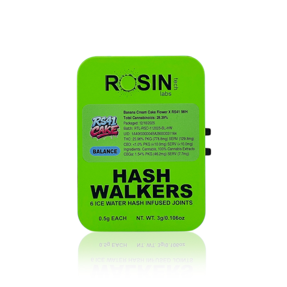 ROSINTECH - Infused Preroll - RS41 Cake x Banana Cream Cake - Hash Walkers - 6 Pack - 3G