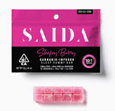Saida Gummy Bar 100mg(THC) 10mg(CBN) - Sleepy Berry
