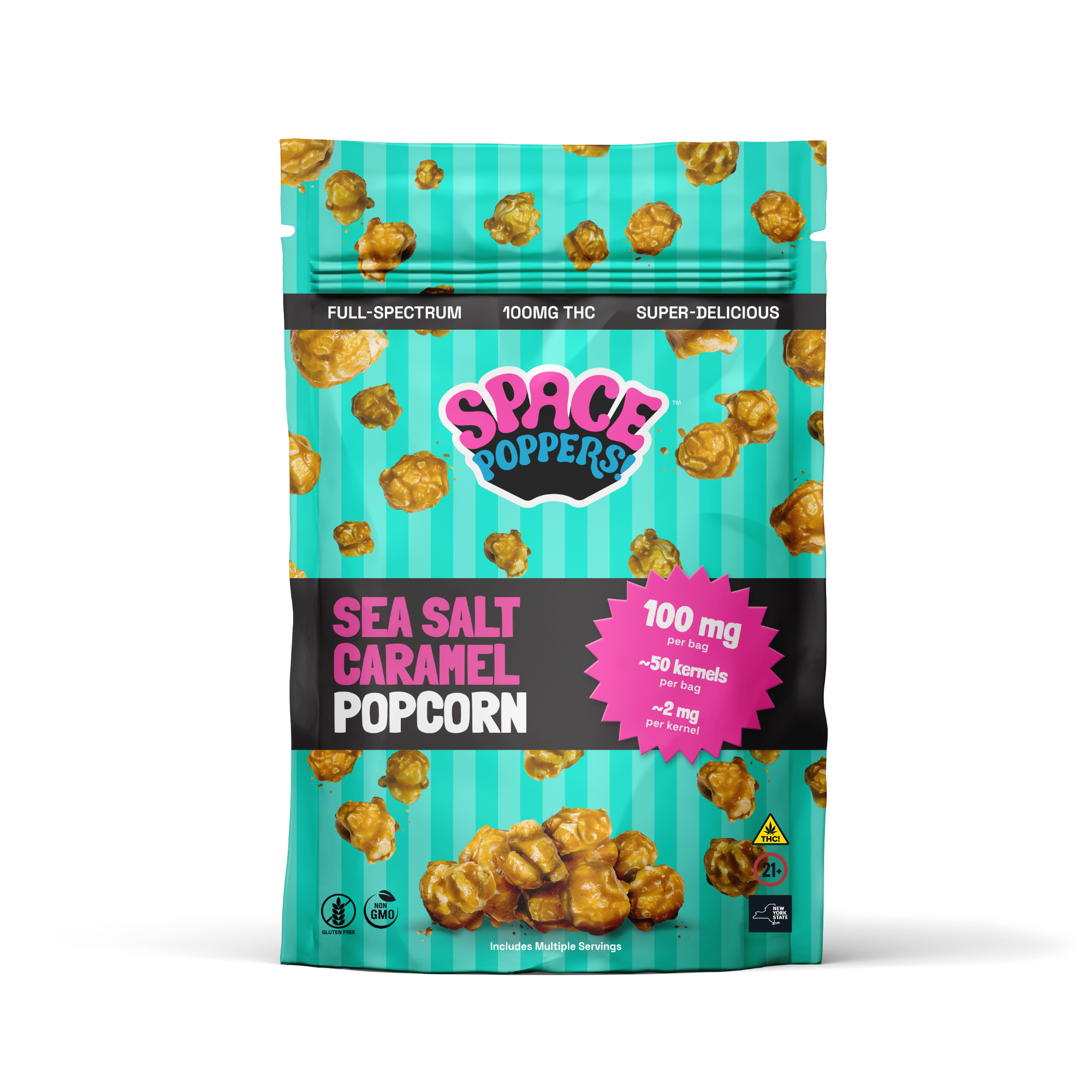 Space Poppers | Sea Salt Caramel Popcorn | 100mg