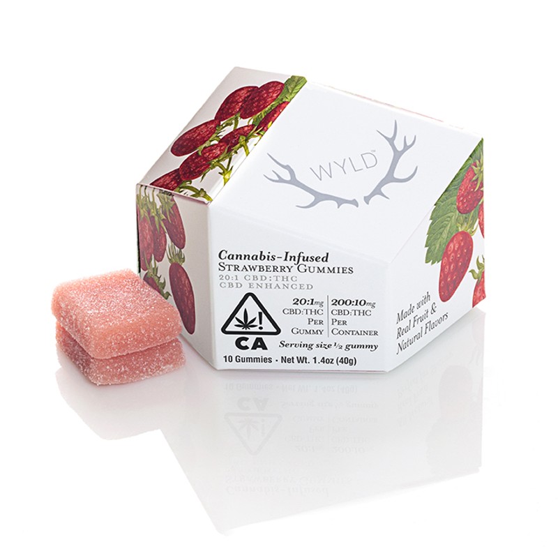 WYLD Strawberry 20:1 CBD Gummies 200:10mg