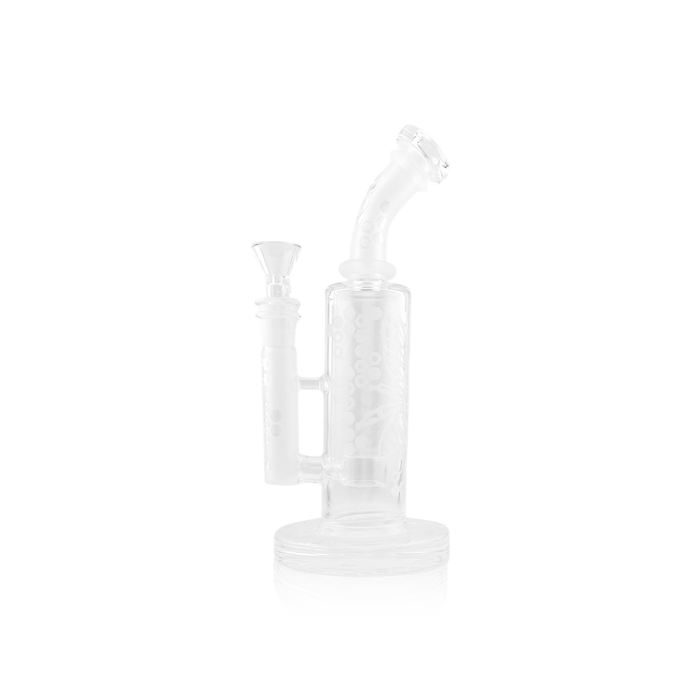 SIREEL - Glass - Etched Bong - Assorted Colors - 8"
