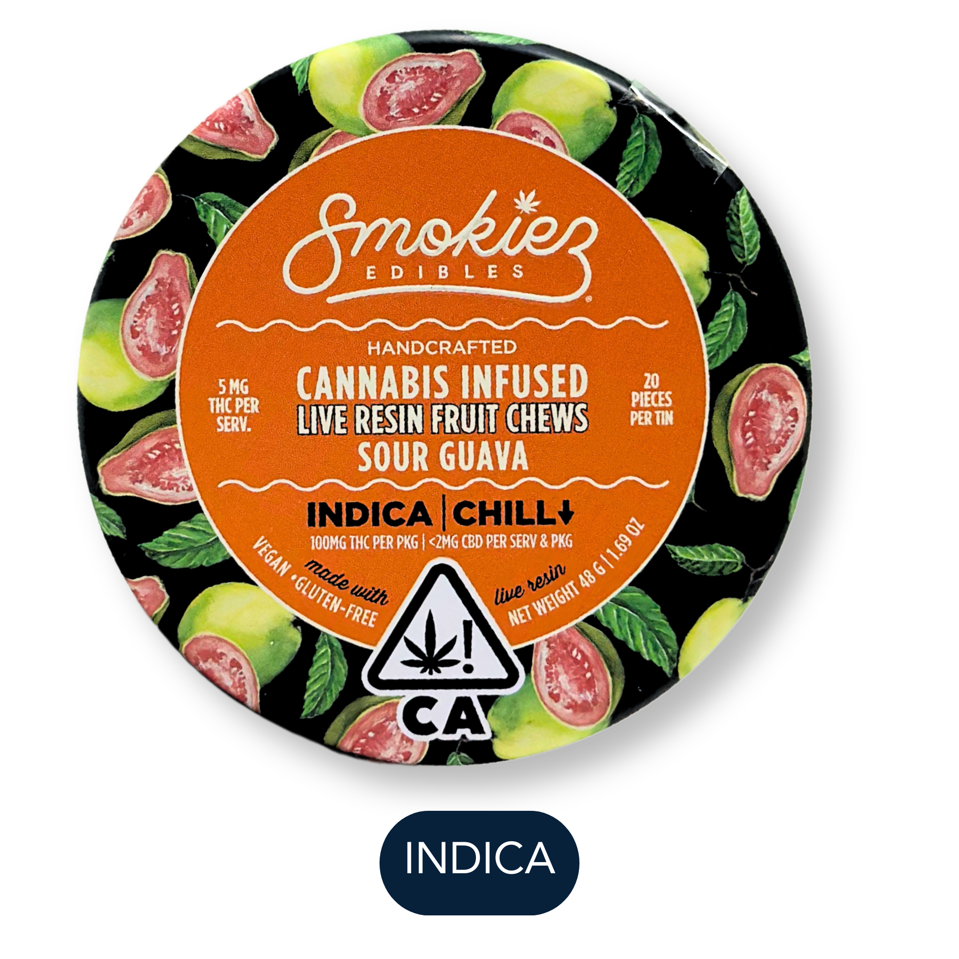 Smokiez - Chill - Live Resin - Sour Guava - Gummies - 20pc - 100mg