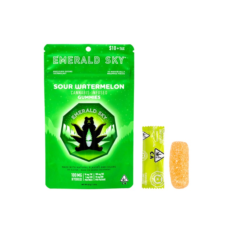 Emerald Sky Sour Watermelon (H) Gummies 10pk 100mg