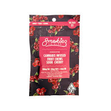 10pk Sour Cherry 2:1 THCv Fruit Chews - Smokiez