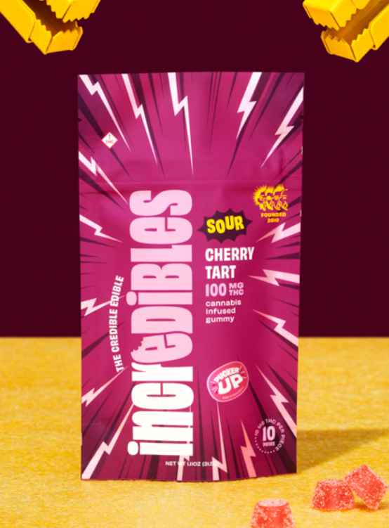 Incredibles Sour Cherry Tart Gummies 100mg 20pk