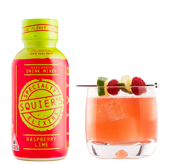 Squier's Raspberry Lime Hash Rosin Elixir 500mg 4oz (V/GF)