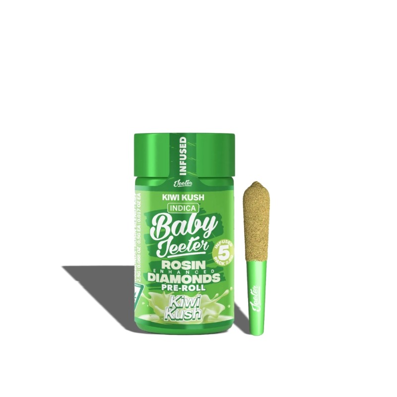Baby Jeeter Kiwi Kush (I) Rosin Infused Preroll 5pk 2.5g