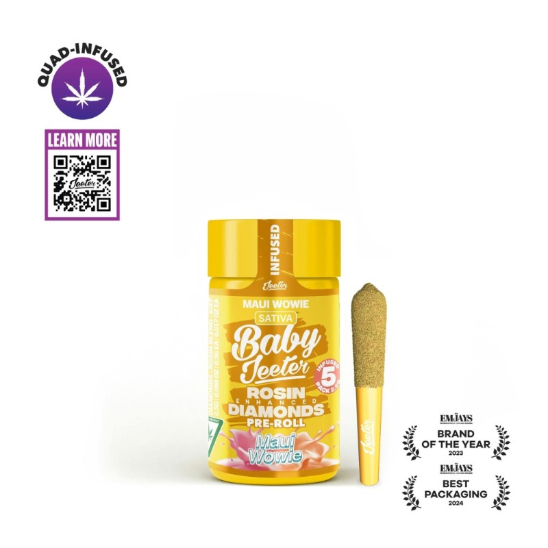 Baby Jeeter Maui Wowie (S) Rosin Infused Preroll 5pk 2.5g