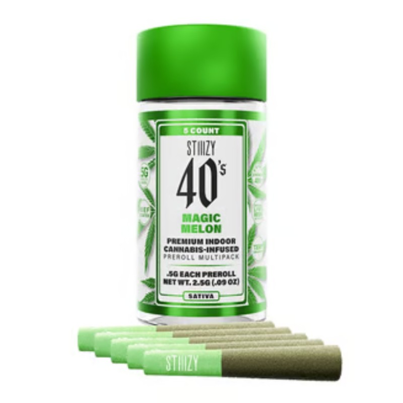 Stiiizy 40's Magic Melon (S) Infused Preroll 5pk 2.5g