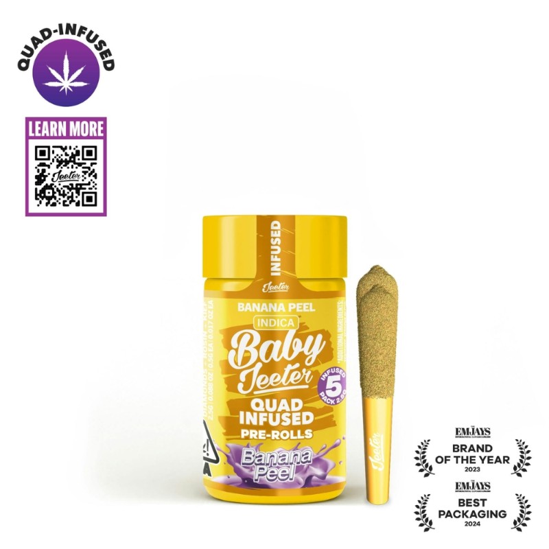 Baby Jeeter Banana Peel (I) Rosin Infused Preroll 5pk 2.5g
