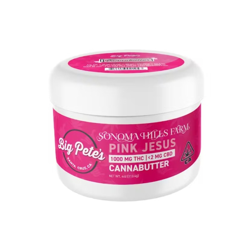 Big Pete's Pink Jesus (H) Cannabutter Jar 1000mg