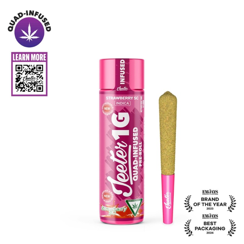 Jeeter Strawberry SC (I) Rosin Infused Preroll 1g