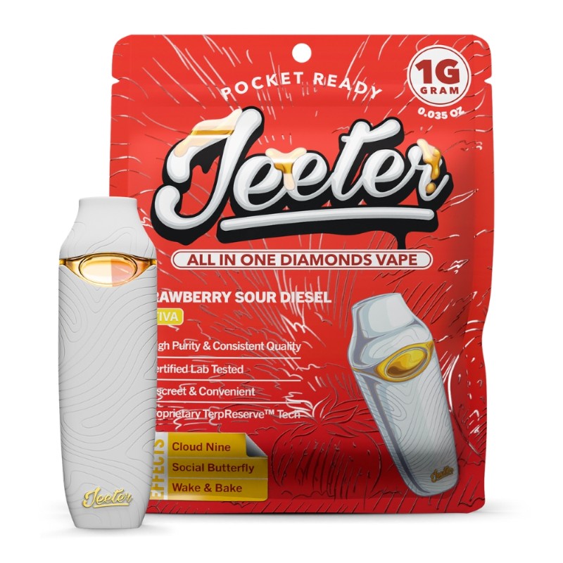 Jeeter Strawberry Sour Diesel (S) Diamonds AIO 1g