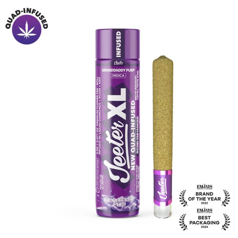 Jeeter XL Granddaddy Purp (I) Rosin Infused Preroll 2g