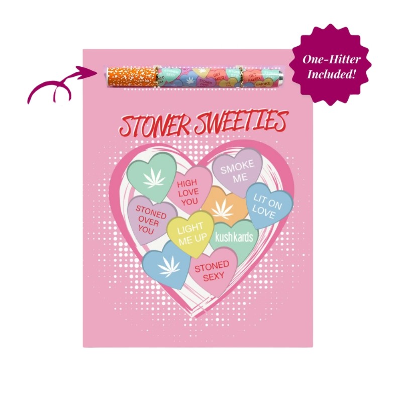Kush Kards Stoner Sweeties Card with One Hitter