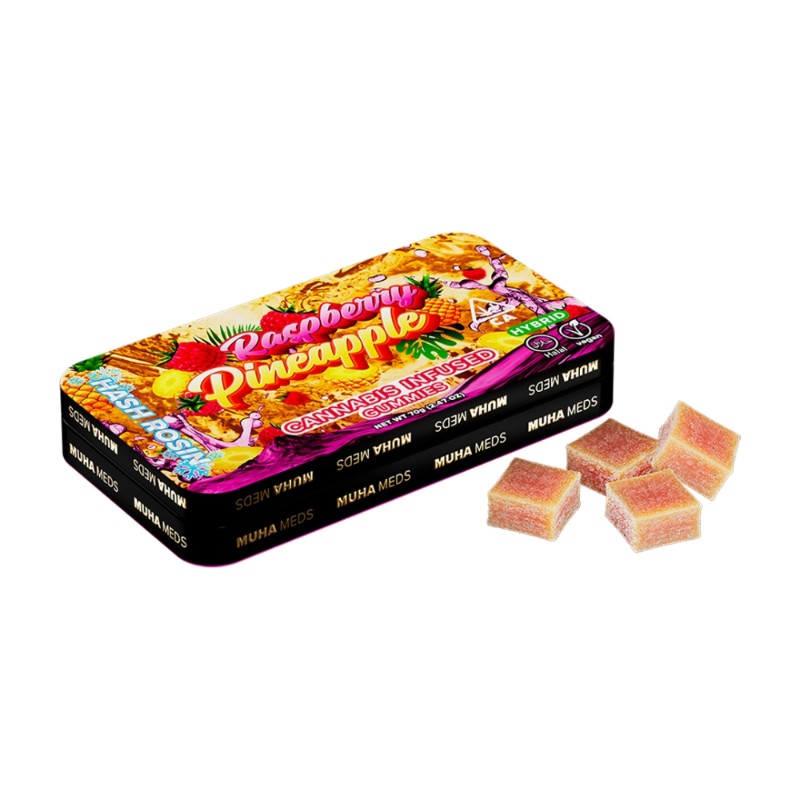 Muha Meds Raspberry Pineapple (H) Rosin Gummies 100mg
