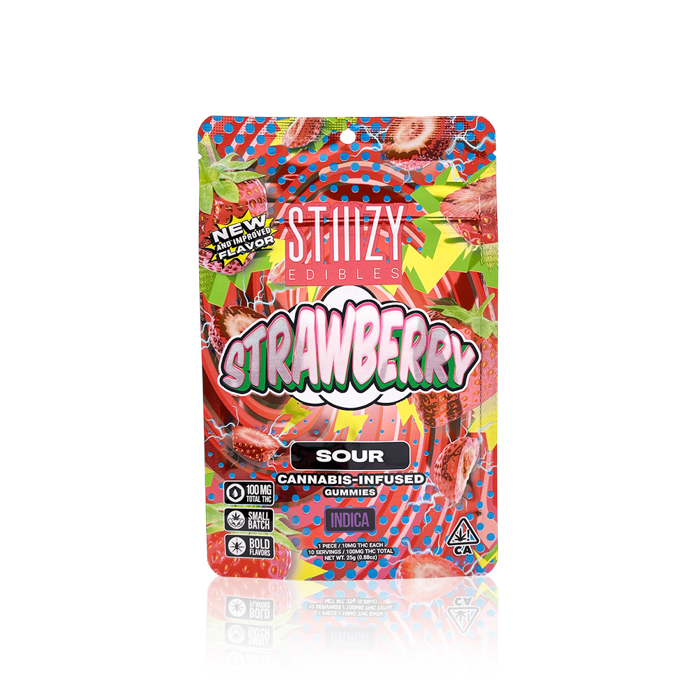 STIIIZY - Edible - Sour Strawberry - Nano Gummies - 100MG
