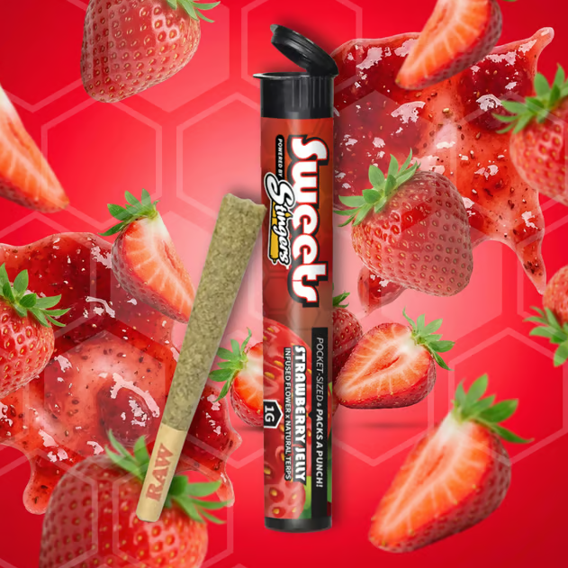Stingers Sweets Strawberry Jelly 1g Infused Preroll