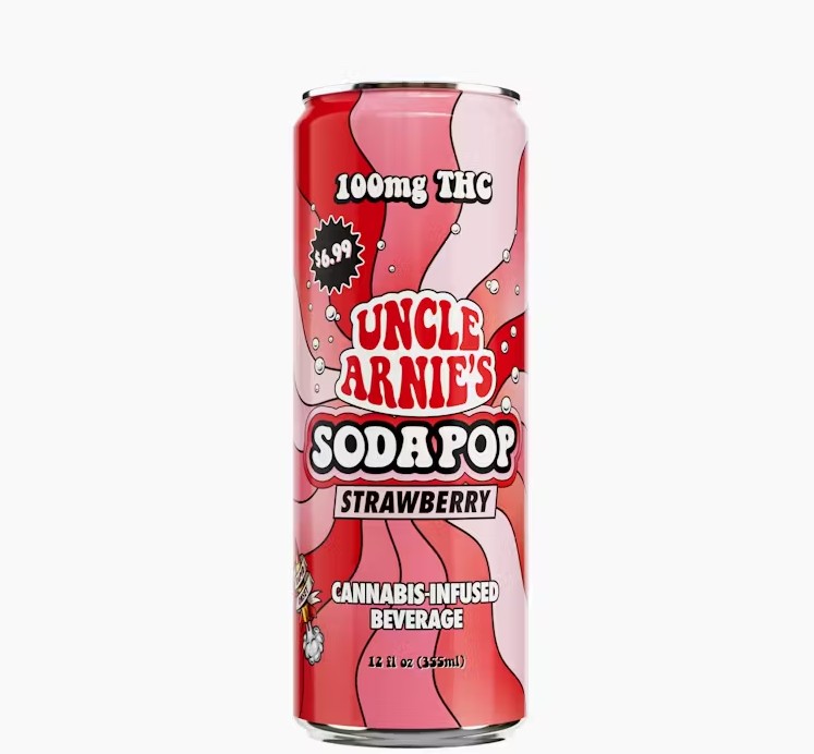 [Uncle Arnie's] Beverage - 100mg - Strawberry Soda