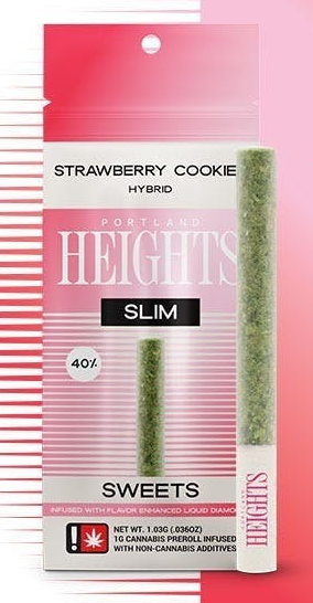 Portland Heights Strawberry Cookies Moonrock Sweets Slims 1g