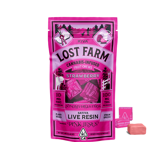 Lost Farm Strawberry (Pink Jesus) Chews 100mg